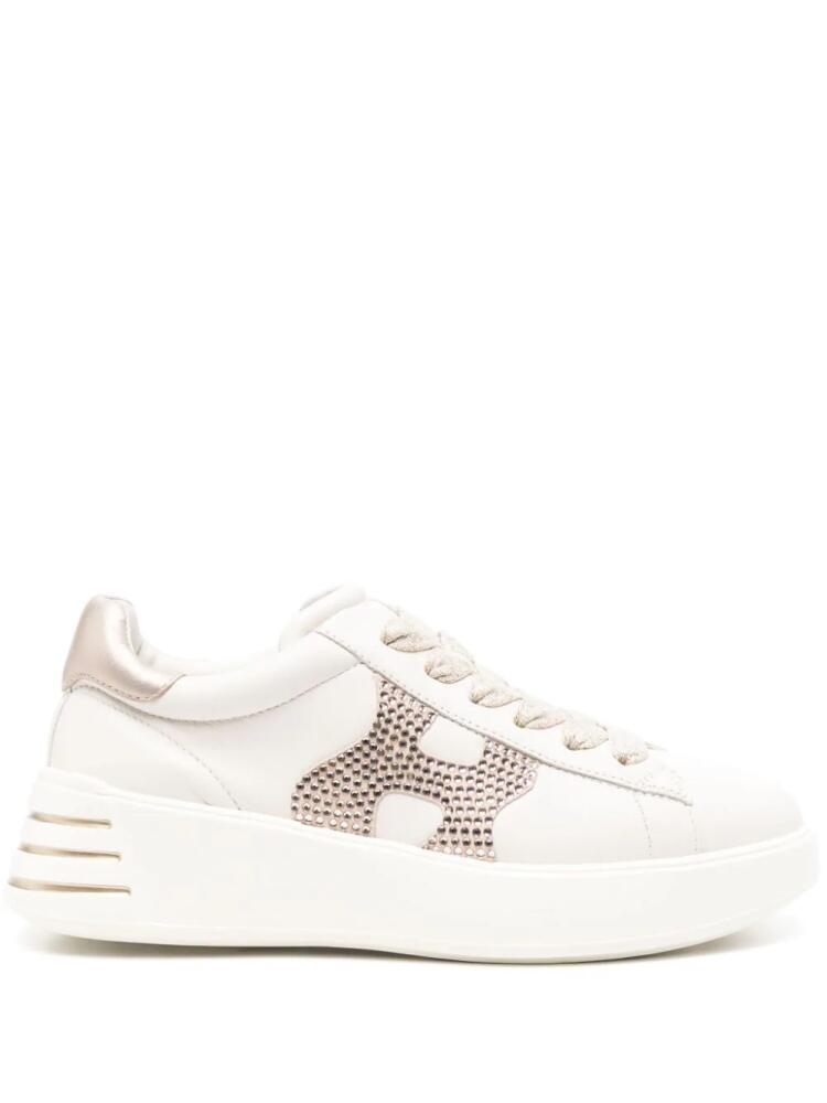 Hogan crystal-logo platform sneakers - White Cover