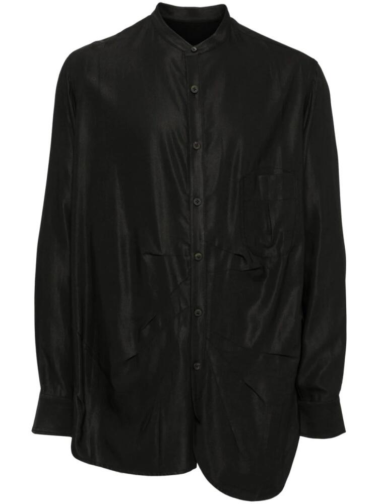 Ziggy Chen collarless shirt - Black Cover