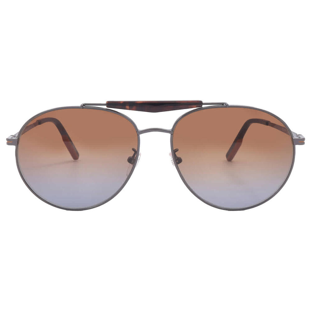 Ermenegildo Zegna Brown Gradient Pilot Mens Sunglasses Cover