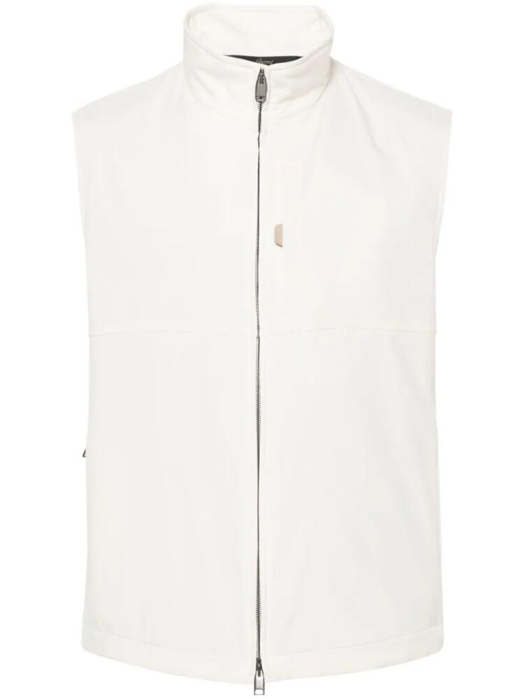 Brioni padded water-repellent gilet - White Cover