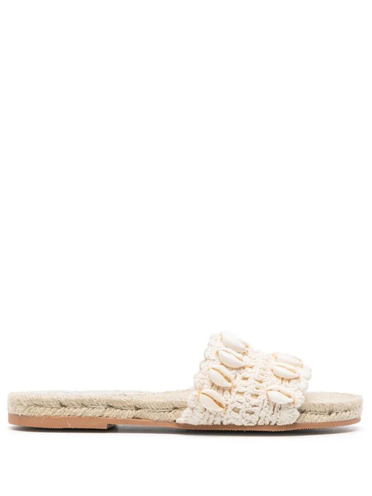 Manebi cowrie shell-embellished espadrilles - White Cover