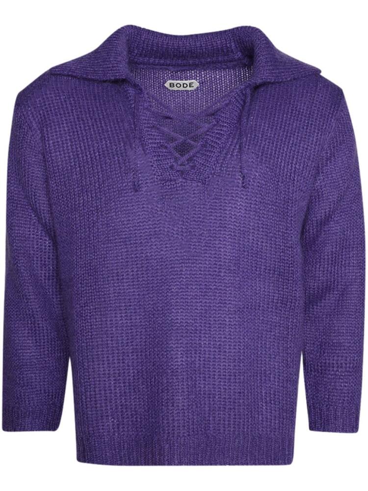 BODE Alpine lace-up jumper - Purple Cover