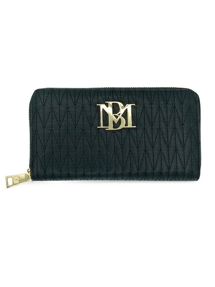 Badgley Mischka Women's Quilted Continental Wallet - Black Cover