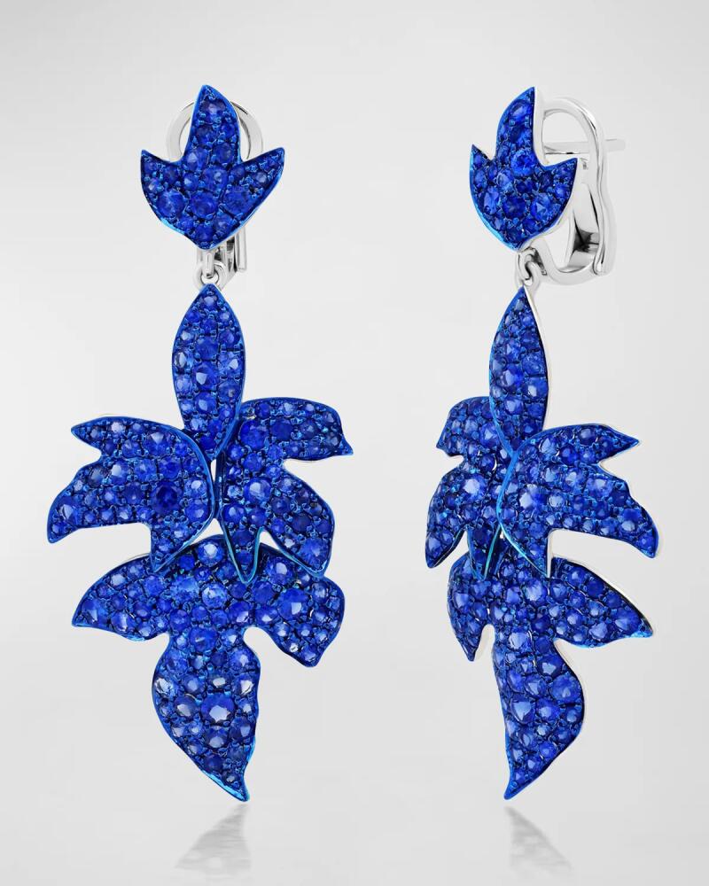 Graziela Gems Blue Sapphire Pave Dangle Earrings Cover