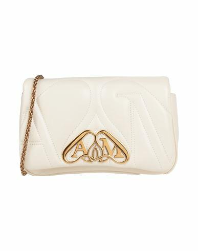 Alexander Mcqueen Woman Cross-body bag Off white Leather Cover