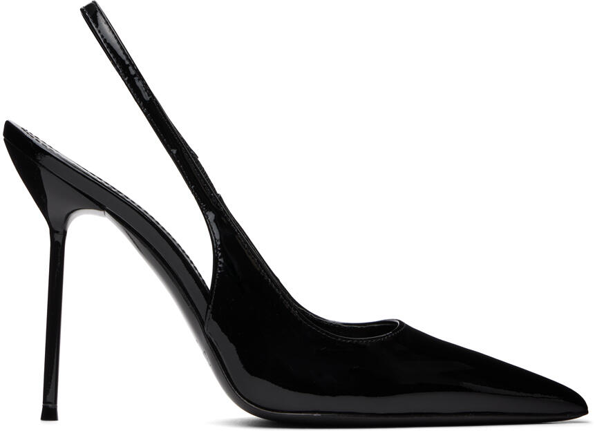 Paris Texas Black Lidia Slingback Heels Cover