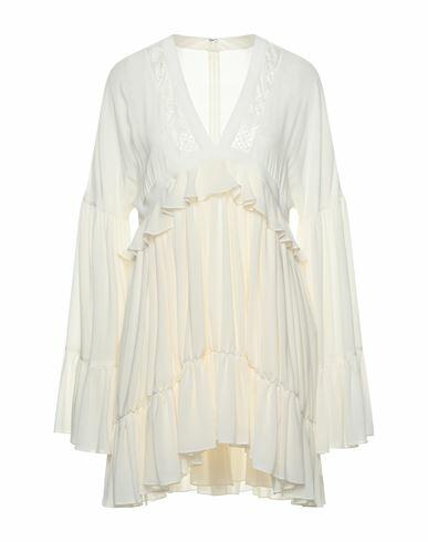 Saint Laurent Woman Mini dress Ivory Silk, Polyester Cover