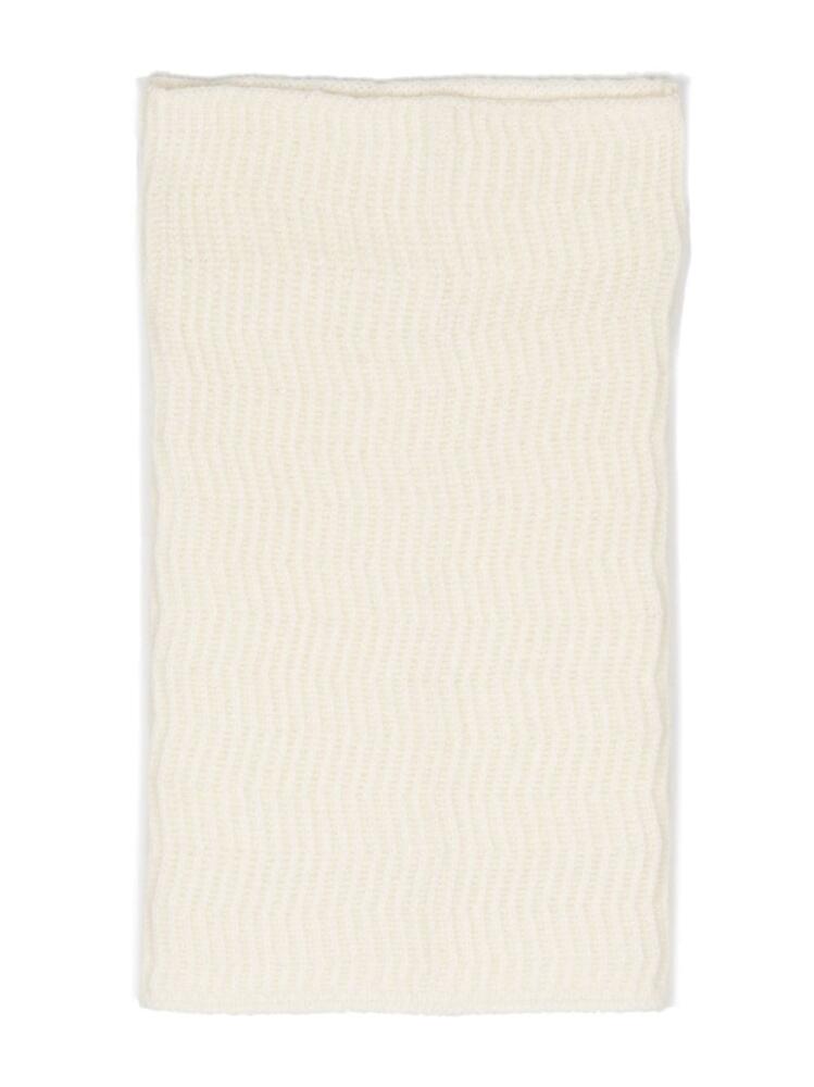 Filippa K patterned-jacquard knitted scarf - White Cover