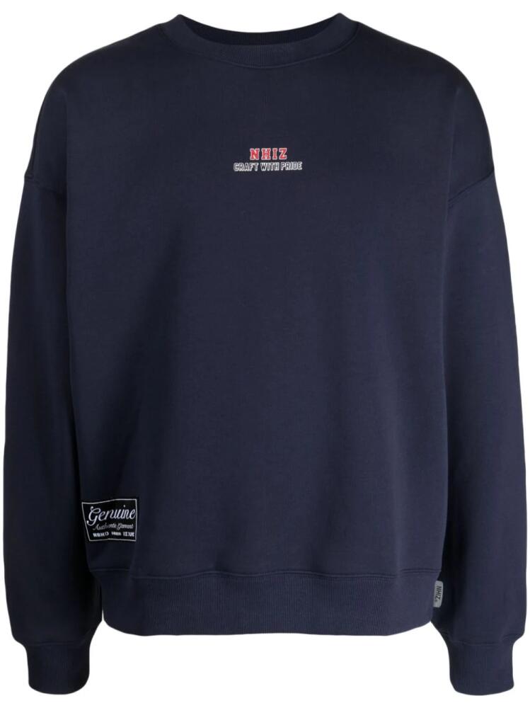 izzue patch-detail fleece sweatshirt - Blue Cover