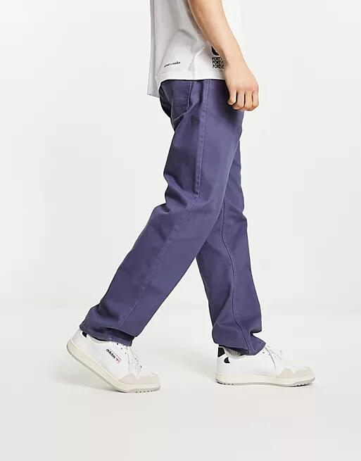 New Look 5 pocket straight pants in blue Cover