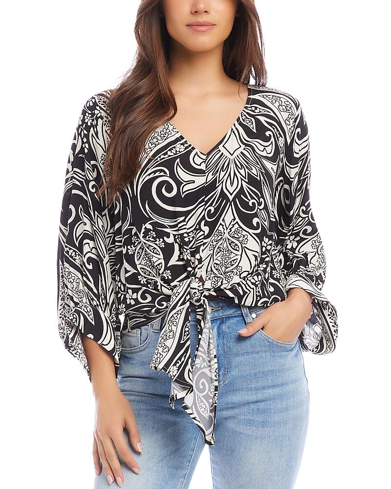 Karen Kane Petites Printed Blouson Sleeve Blouse Cover