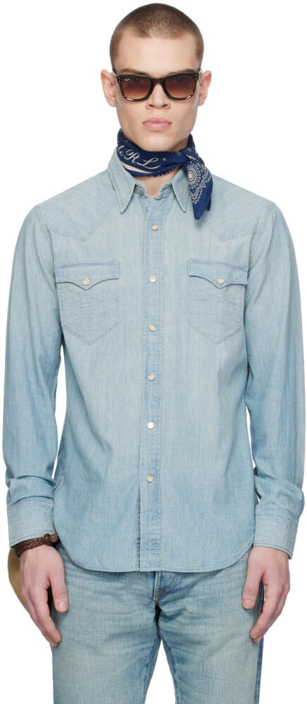 RRL Blue Western Shirt Cover