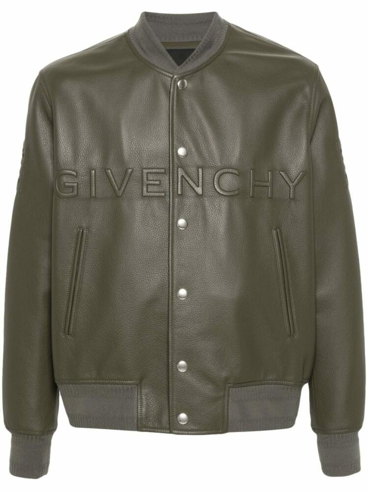 Givenchy logo-embossed bomber jacket - Green Cover