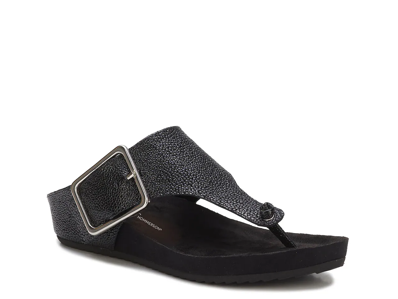 Ros Hommerson Extra Wide Width Phoebe Wedge Sandal | Women's | Black Patent Leather Cover