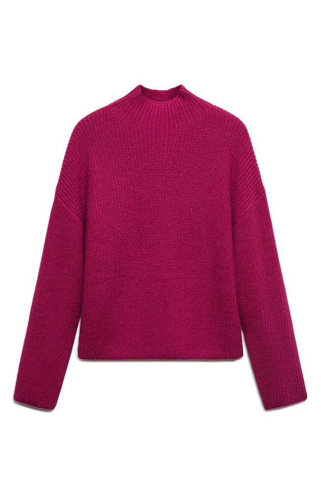 MANGO Mock Neck Sweater in Purple Cover