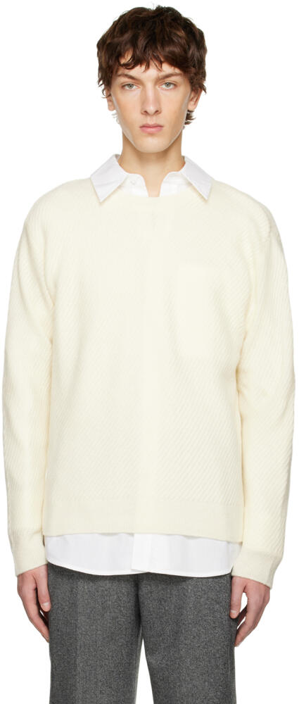 Solid Homme Beige Diagonal Sweater Cover