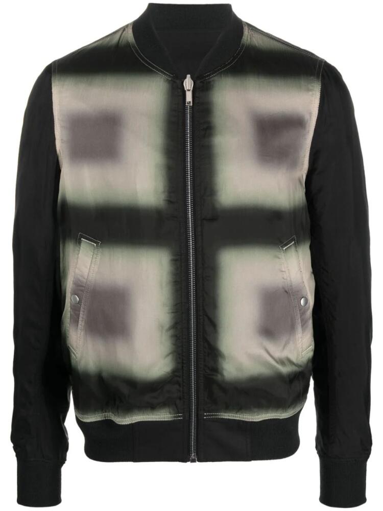 Rick Owens geometric-pattern bomber jacket - Black Cover