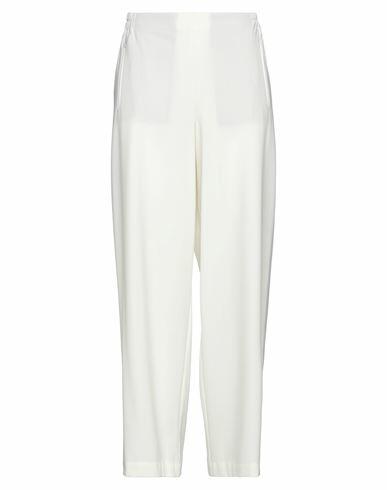 Niū Woman Pants White Polyester, Virgin Wool, Elastane Cover