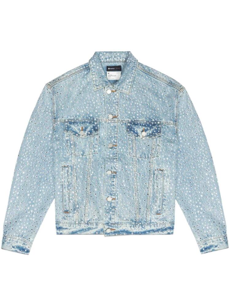 Purple Brand Crystal Galore denim jacket - Blue Cover