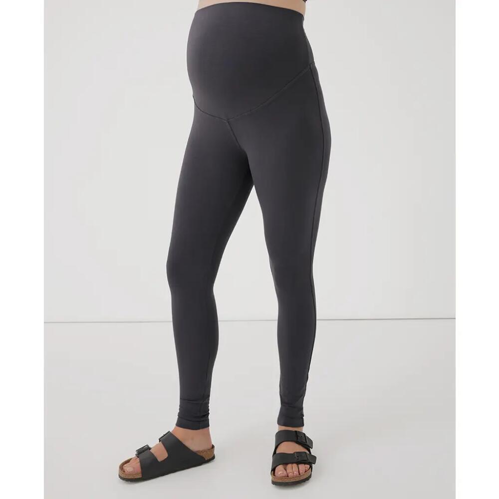 Pact Maternity On the Go-To Legging Made with Organic Cotton in Storm Cover