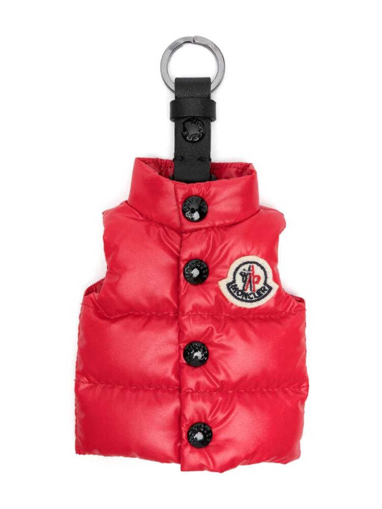 Moncler gilet-shaped keyring - Red Cover