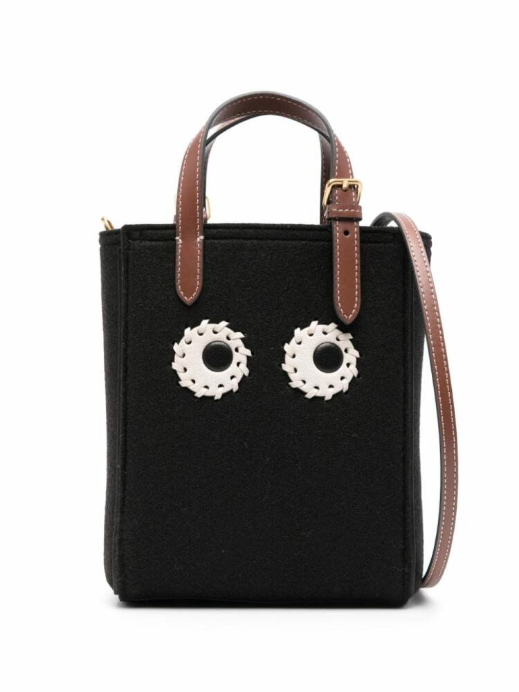 Anya Hindmarch mini Eyes crossbody bag - Black Cover