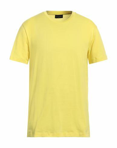 Roberto Collina Man T-shirt Yellow Cotton Cover