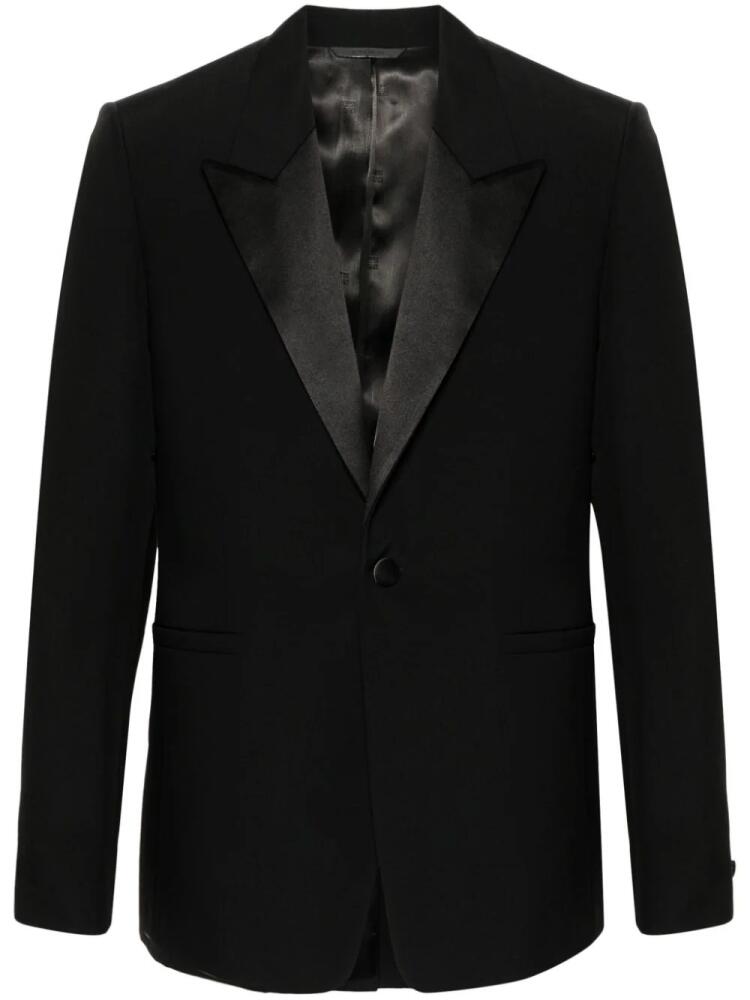 Givenchy peak-lapel single-breasted wool blazer - Black Cover