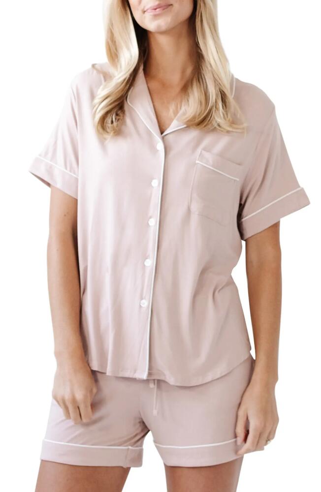 Cozy Earth Short Sleeve Knit Pajamas in Blush Cover