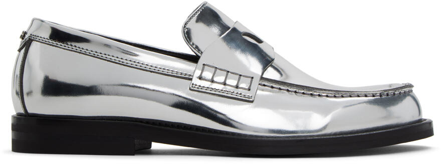 GCDS Silver Wirdo Loafers Cover