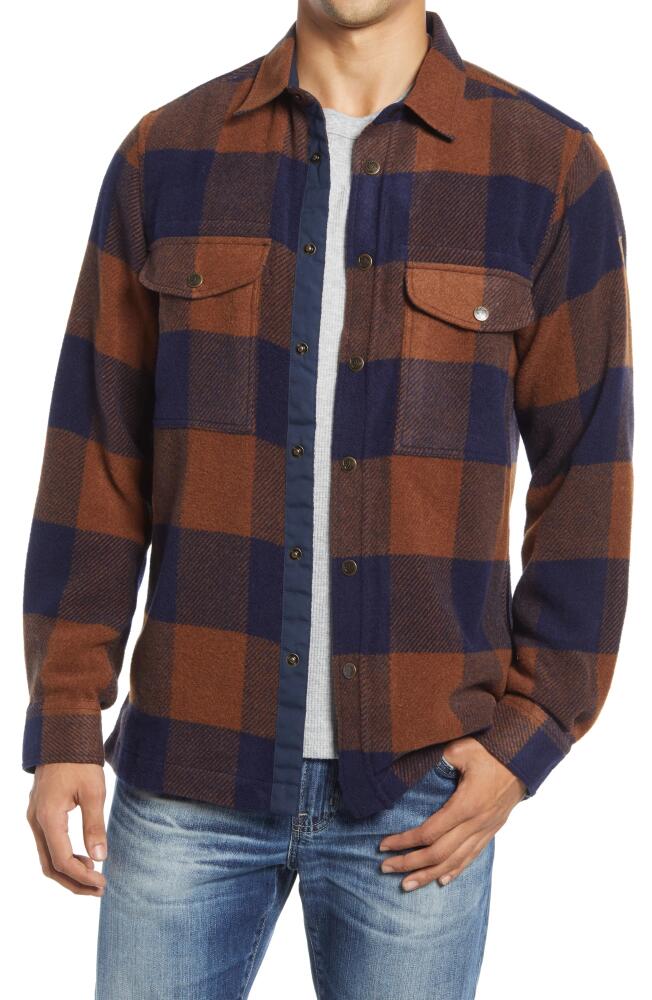 Fjällräven Canada Buffalo Check Button-Up Shirt in Chestnut Dark Navy Cover