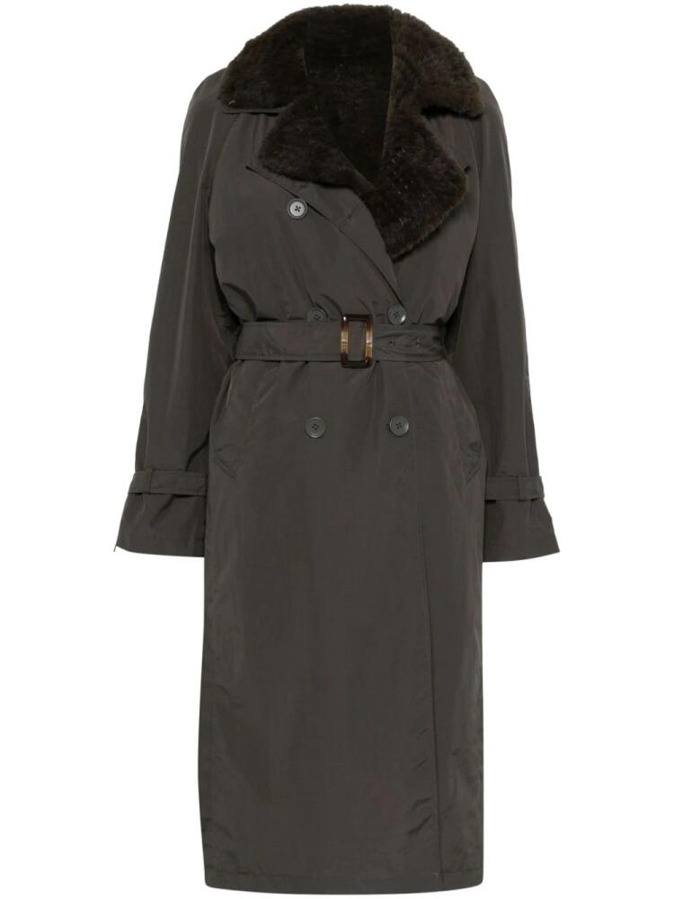 Max & Moi trimmed double-breasted trench coat - Green Cover