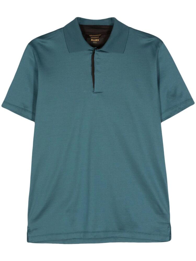 Moorer Ronald cotton polo shirt - Blue Cover