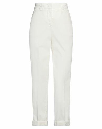 Peserico Woman Pants Ivory Cotton, Elastane Cover