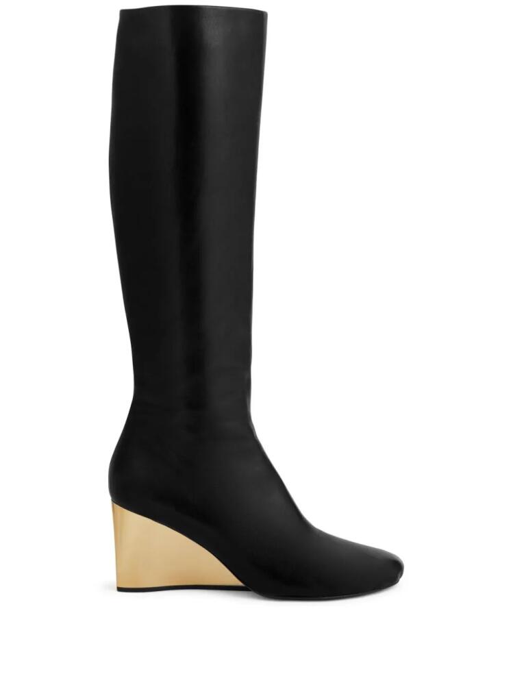 Rabanne wedge heel below-the-knee boots - Black Cover