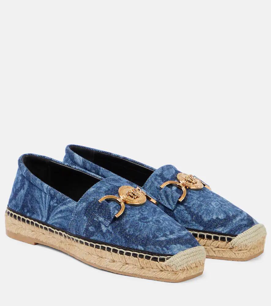 Versace Barocco Medusa denim mules Cover