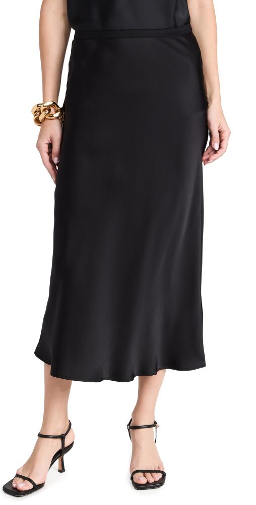 ANINE BING Bar Silk Skirt Black Cover