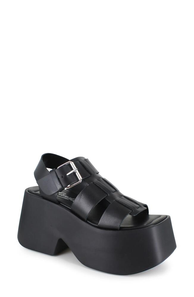 Candie's Laura Platform Sandal in Black Cover