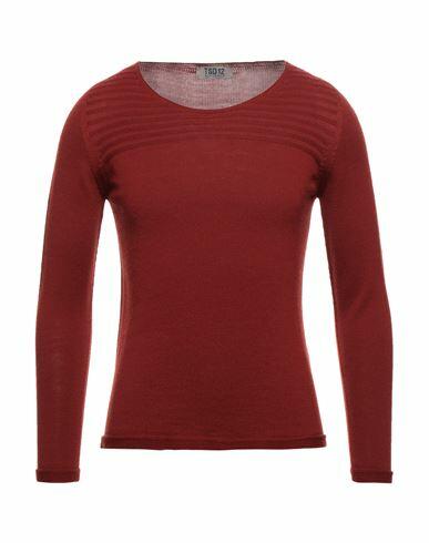 Tsd12 Man Sweater Brick red Merino Wool, Acrylic Cover