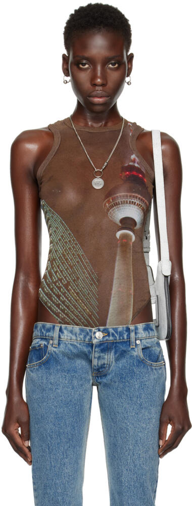 Jean Paul Gaultier Brown Shayne Oliver Edition Bodysuit Cover