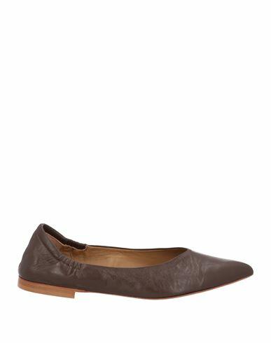 Anna F. Woman Ballet flats Brown Soft Leather Cover