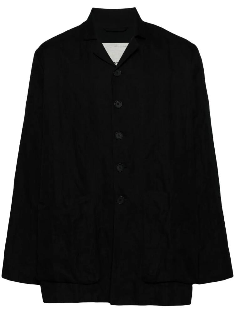 Toogood camp-collar shirt jacket - Black Cover