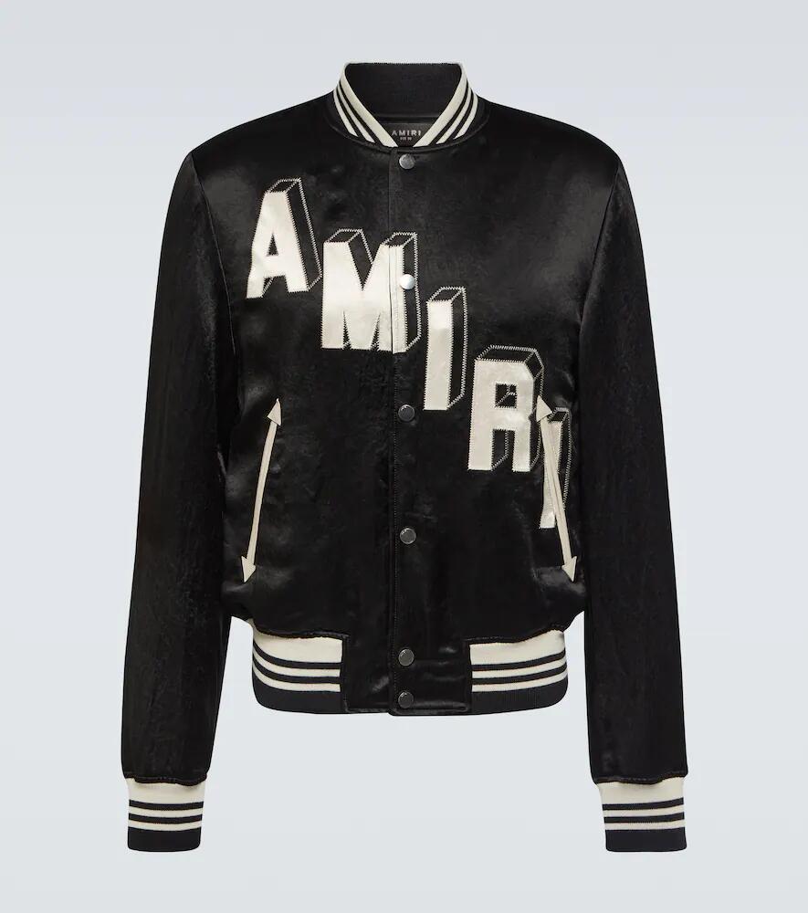 Amiri Satin varsity jacket Cover