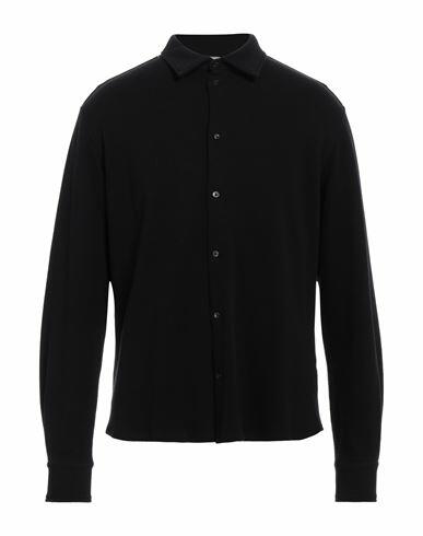 Agnona Man Shirt Midnight blue Cotton, Cashmere, Metal Cover