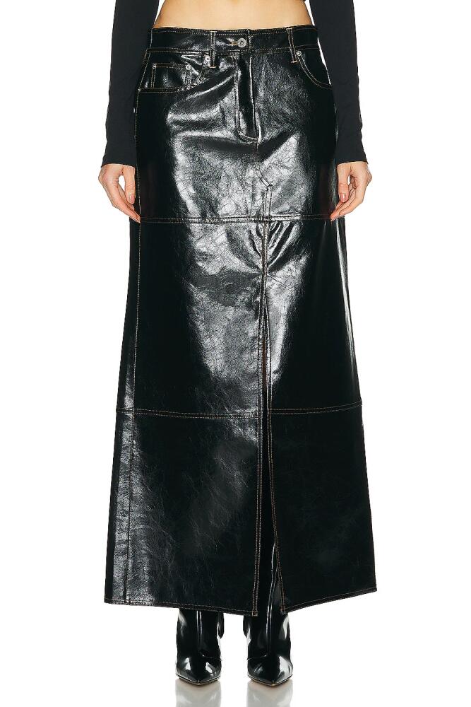 STAND STUDIO Francie Long Skirt in Black Cover