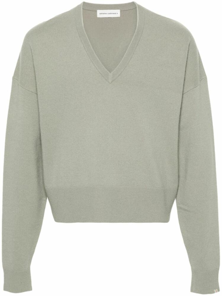 extreme cashmere nº224 clash v-neck jumper - Green Cover