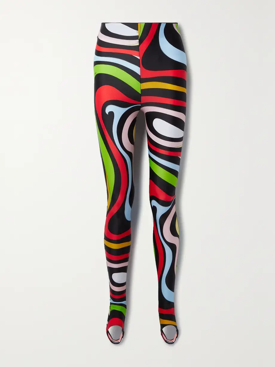 PUCCI - Printed Stretch Stirrup Leggings - Black Cover