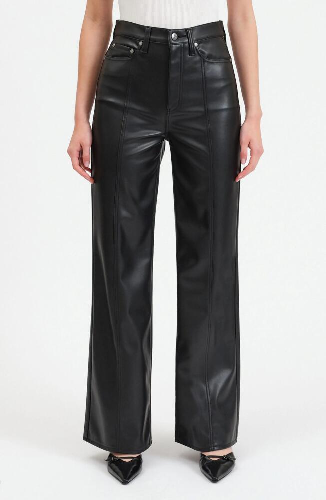 DAZE Far Out Faux Leather Wide Leg Pants in Cinematic Cover