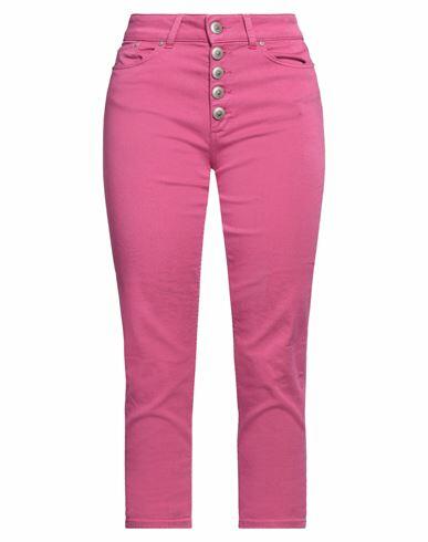 Dondup Woman Jeans Fuchsia Cotton, Elastomultiester, Elastane Cover