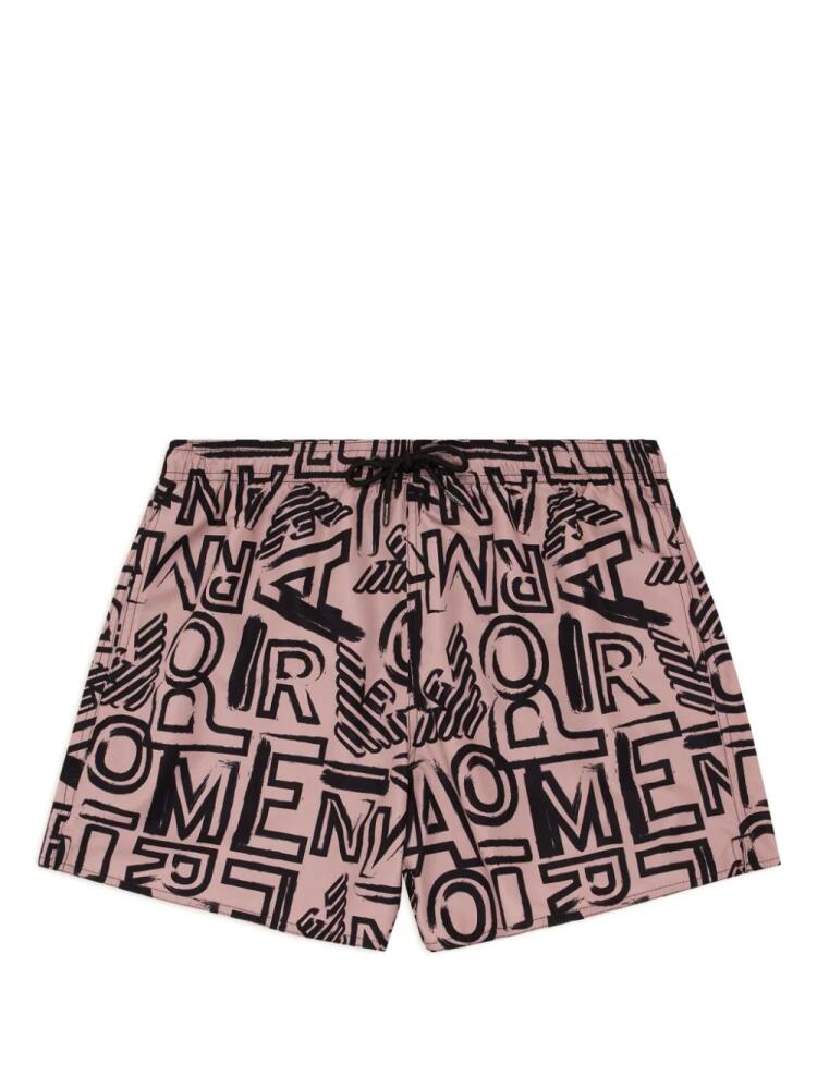 Emporio Armani logo-print swim shorts - Neutrals Cover